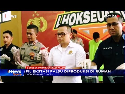 Polres Lhokseumawe Bongkar Pabrik Ekstasi Palsu, 1 Pelaku Ditangkap - iNews Sore 19/07