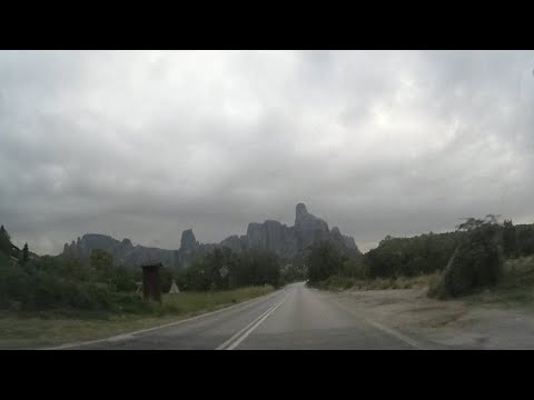 Driving from Ptolemaida to Athens. Egnatia Odos, Central Greece Motorway.