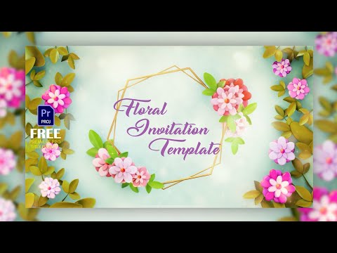  Floral Invitation Template – Free Premiere Pro Project