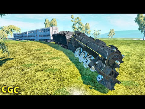 Steam train crashes BeamNG Drive