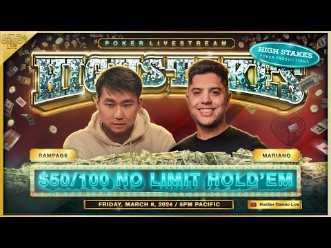 Rampage & Mariano Play HIGH STAKES $50/100/200!! Commentary by RaverPoker