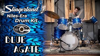 Video thumbnail for Slingerland Niles-Era Drum Kit - Blue Agate by Steve Maxwell Drums
