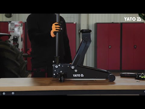 Домкрат гідравлічний YATO підкатний, 3 т, підйом 130-465 мм
