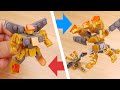 Micro brick 3 headed gold dragon transformer mech - G-Dragon