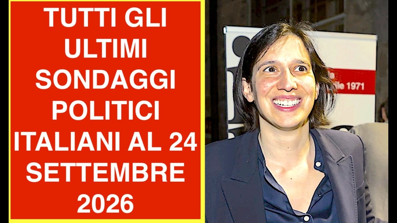 TUTTI GLI ULTIMI SONDAGGI POLITICI ITALIANI AL 24 SETTEMBRE 2026