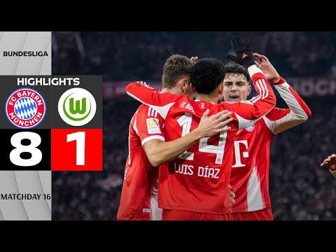 Bayern Munich vs Wolfsburg | 8-1 | Highlights | Bundesliga 2025-26 | bayern wolfsburg
