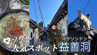 【韓国旅行】ソウルの人気観光スポット益善洞(イクソンドン)をぶらり!濃厚スンデクッや韓屋カフェ🍰☕️