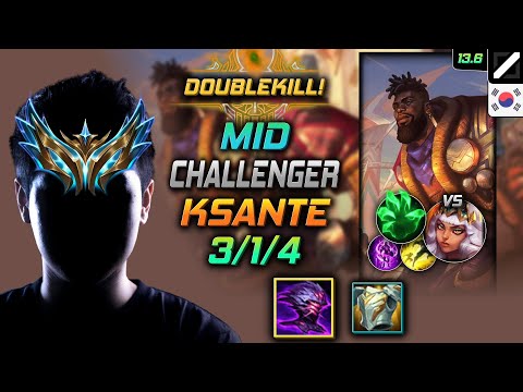 Challenger Mid K'Sante Build Jak'Sho, The Protean Grasp of the Undying - LOL KR 13.6