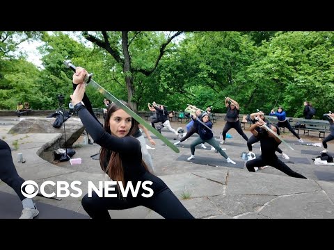 Inside the new yoga workout with swords: "WeaponUp"
