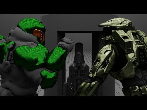 Master Chief vs. DOOMGUY - 3d Animation