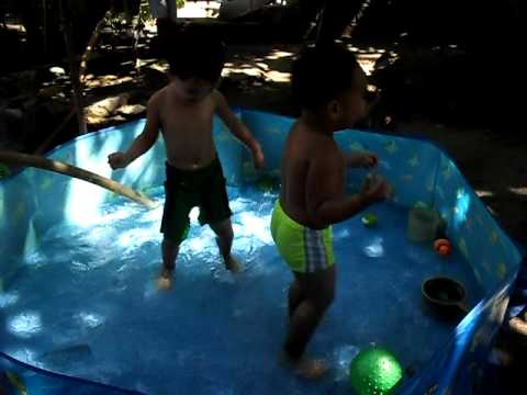 nikyle & ango swimming