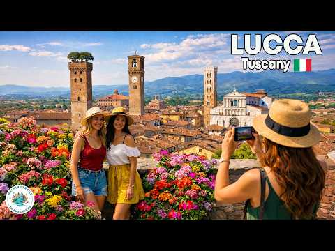 Lucca, Italy 🇮🇹 | Tuscany’s Medieval Charm in a Relaxing Walking Tour 4K Ultra HD