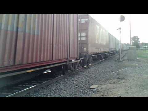 NR81-NR103 lead a PN Melbourne bound intermodal service through Stawell 6-10-2013