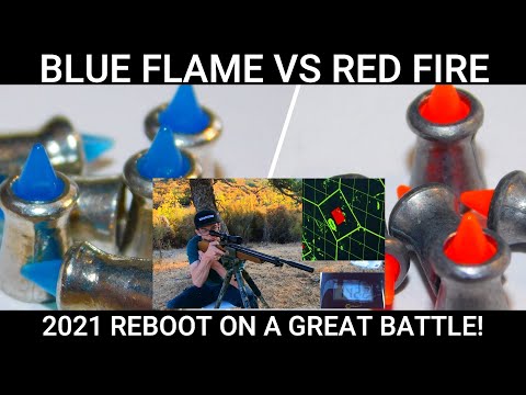 ( GAMO BLUE FLAME .177 VS GAMO RED FIRE .177! 2021 REBOOT! ) Airgun Pellet Test and Review at 10yds!