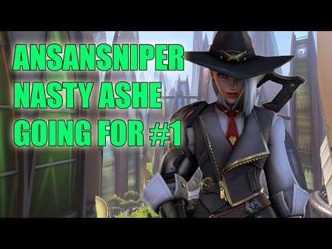 ANSANSNIPER RANK #2 ASHE GAMEPLAY - TOP 500 OVERWATCH SEASON 23