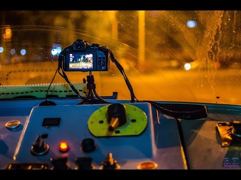 Tatra T4D Night Tram Cabview - Oradea, Romania (~5x Timelapse)