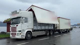 自卸车 Scania R730 6x4 flisbil med 12 tm Palfinger-kran og 2009 Trailer-Bygg f | 图像 4 - Autoline