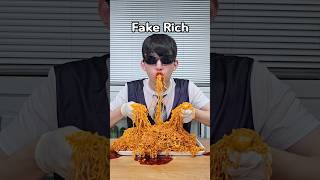 Download lagu How To Eat Korean Fire Noodles -Fake Rich vs Real Rich- mp3