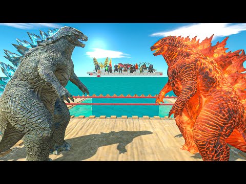King of the Monsters War - 1vs1 Godzilla 2014 vs All Kaiju Monster - ARBS