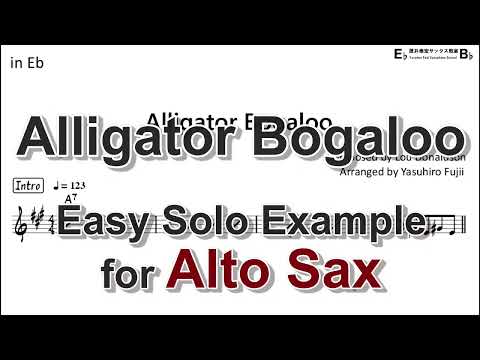 Alligator Bogaloo - Easy Solo Example for Alto Sax