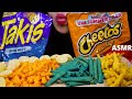 ASMR EATING TAKIS FUEGO BLUE HEAT TAKIS CHEETOS LAYS CRUNCHY EATING SOUND VIDEO COMPILATION