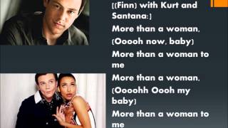 More Than A Woman Glee Lyrics.wmv