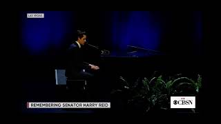 Brandon Flowers of The Killers perform “Be Still” at Senator Harry Reid’s funeral (January 8, 2022)