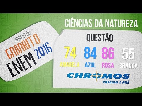 Gabarito ENEM 2016 CHROMOS - Prova Amarela: Questão 74