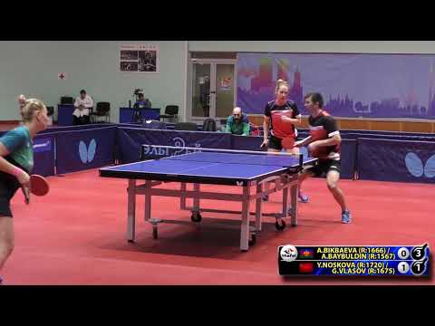 BIKBAEVA, BAYBULDIN - NOSKOVA, VLASOV 3 #RUSSIAN #Championships #tabletennis #настольныйтеннис