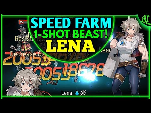 LENA One Shot Beast! (Top Tier Speed Farmer!) Epic Seven PVE Farming Build Epic 7 Gameplay E7 Review Video