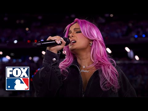 Bebe Rexha and Alessia Cara Perform 🇺🇸🇨🇦 National Anthems ahead of World Series Game 2