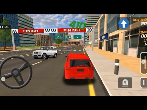 Android Gameplay : Red Hummer Car Driving On Bridge Track 💥 - Police Drift Car 7 Mission  #276