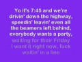 Sex Ray Vision Friday Remix LYRICS 