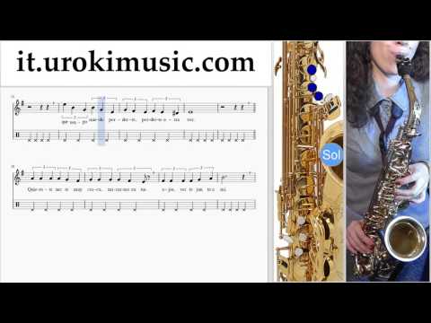 Corso di Sassofono Tenore Besame Mucho Tablature Tab Parte#2 um-b276