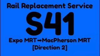 DTL Rail Replacement Service S41 Hyperlapse(D2) 