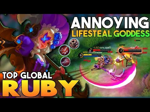 LifeSteal Goddess! Ruby Best Build 2020 | Top Global Ruby Gameplay | Mobile Legend