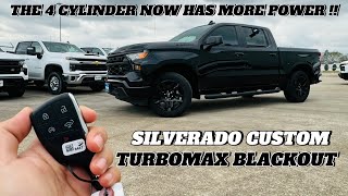 2024 Chevrolet Silverado Custom TURBOMAX BLACKOUT: NOW WITH 300HP !!