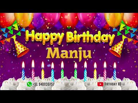 Manju Happy birthday To You - Happy Birthday song name Manju 🎁