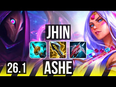 JHIN & Leona vs ASHE & Bard (ADC) | Perfect KDA: 24/0/8, 58K damage | EUW Master | 26.1