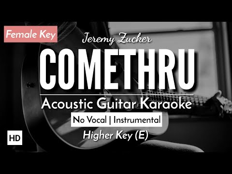 [KARAOKE] Comethru (Female Key) - Jeremy Zucker [Gitar Akustik + Lirik]
