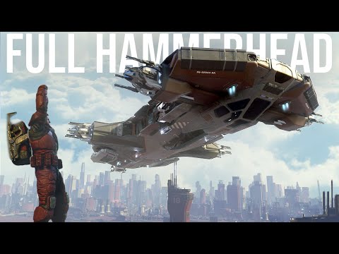 STEALING A FULLY MANNED AI HAMMERHEAD IN STAR CITIZEN! THIS IS THE FUTURE FLYING FULL AI CREW SHIPS!