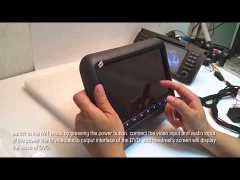Pumpkin Universal 9 inch headrest dvd player main functions demonstration