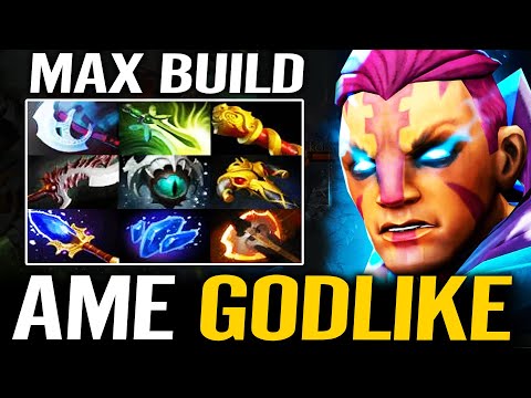 Anti-Mage Max Build - AME Godlike Hard Carry Crazy Gameplay Dota 2