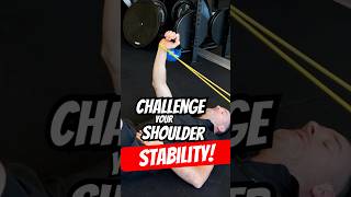 POWER BAND to Challenge Stabilty in a 1 Arm Chest Press