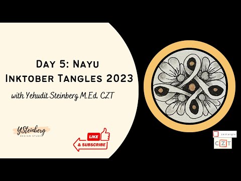 Inktober Tangles 2023  Day 05 Nayu Emiko Kaneko CZT for Beginners