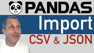 Python Pandas - How to IMPORT/read & EXPORT/write CSV & JSON data