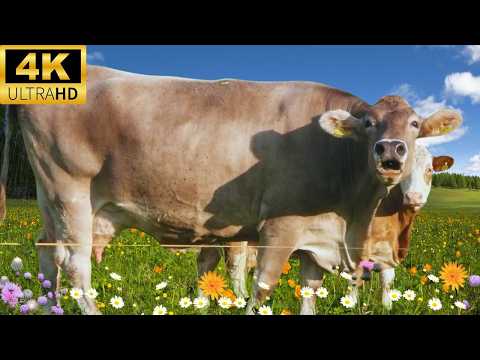 Cows in the Countryside: Mooing & Grazing Video 🌾 serenely 🌻