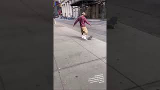 Joey Bada$$ skateboarding