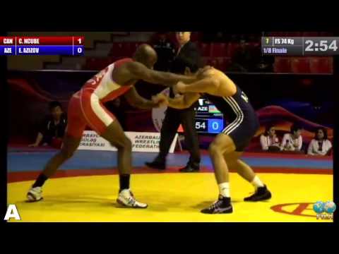GGP2013 / NCUBE Cleopas (CAN) - AZIZOV Emin (AZE) - FS 74 kg 1/8 final match