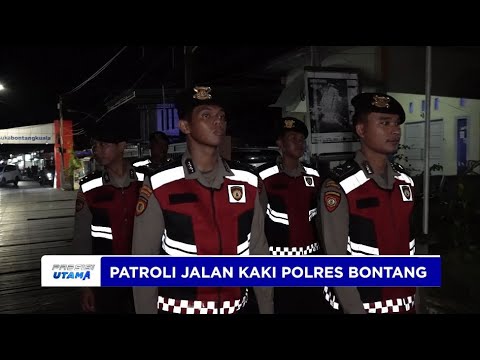 PATROLI JALAN KAKI POLRES BONTANG